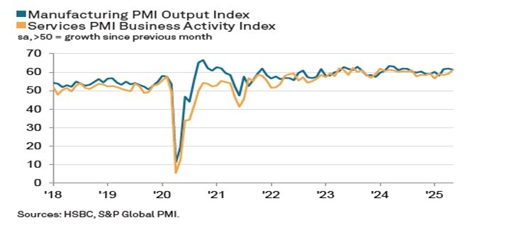 India’s private sector growth accelerates in May, led by services
