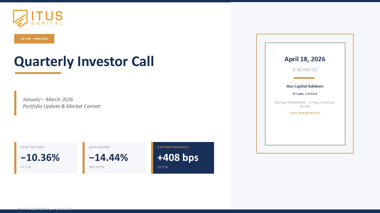 Itus Capital 1Q Investor Call 2026